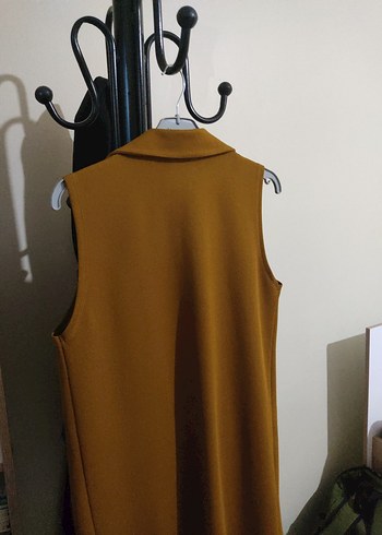 Kahverengi Midi Kadın Yelek - Görsel 2