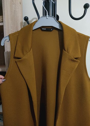 Kahverengi Midi Kadın Yelek - Görsel 3