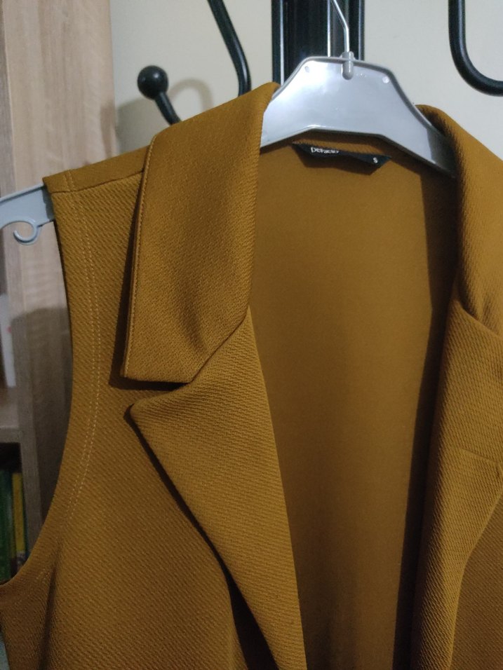 Kahverengi Midi Kadın Yelek - Görsel 5