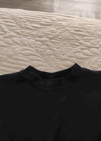 Erkek Siyah Dar Kesim Balıkçı Yaka Sweatshirt - Görsel 4