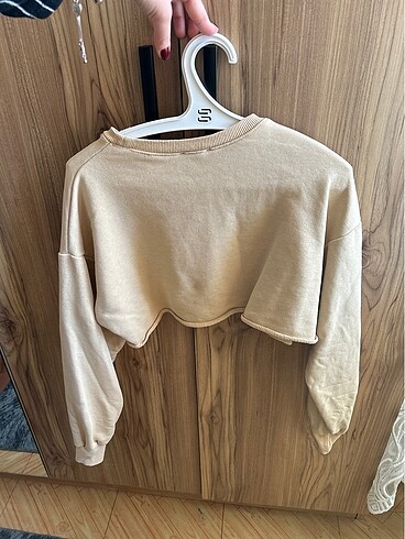 s Beden ten rengi Renk Krem crop sweat