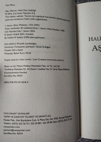 Beden Aşk-ı Memnu - Halid Ziya Uşaklıgil