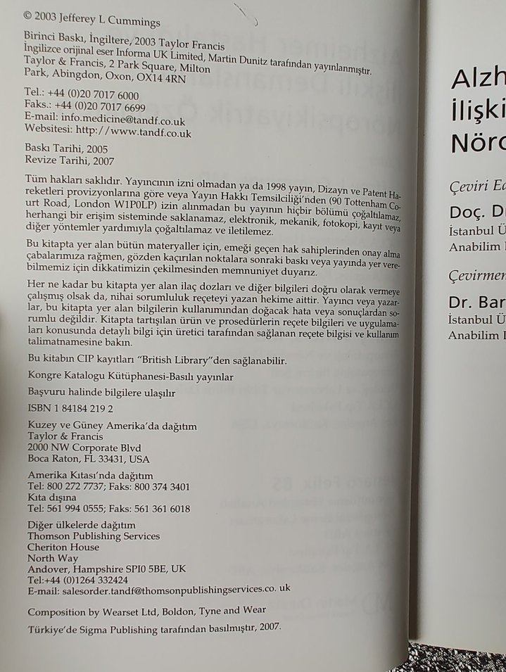 Alzheimer Hastalığı ve Demanslar Kitabı - Görsel 3