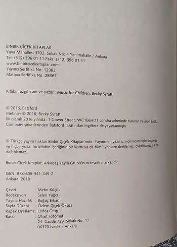 Çocuklar İçin Müzik Kitabı