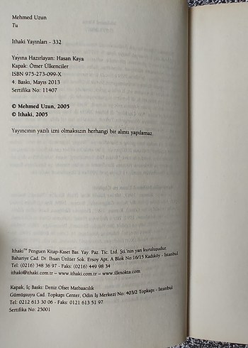 Mehmed Uzun - Tu Kürtçe Roman Kitabı
