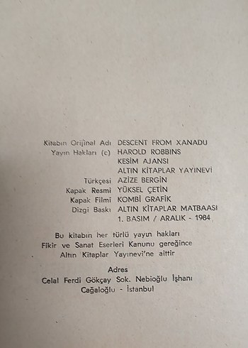 Harold Robbins - Oyunun Sonu Kitabı - Görsel 3