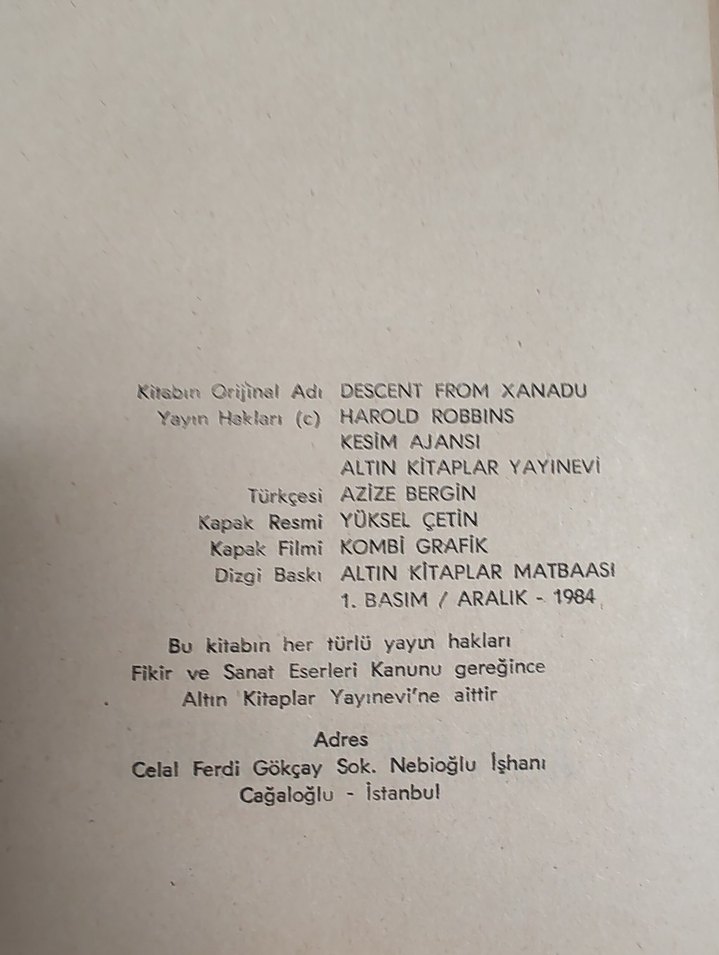 Harold Robbins - Oyunun Sonu Kitabı - Görsel 3