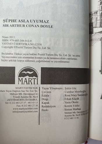 Sherlock Holmes - Şüphe Asla Uymaz Ciltli - Görsel 3