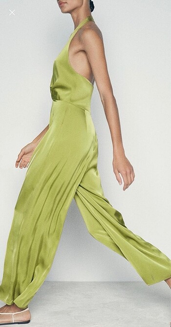 s Beden Zara Saten Halter Yaka Tulum
