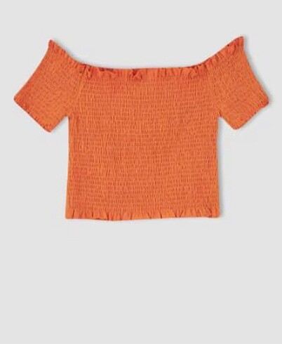 m Beden H&M Turuncu Crop