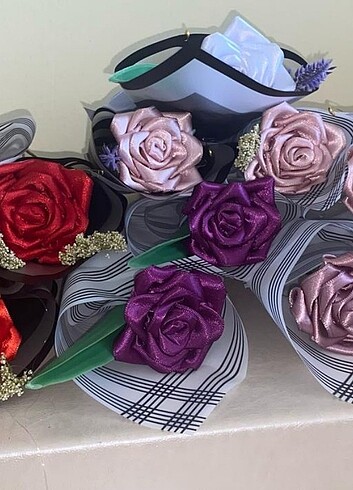 diğer Beden kırmızı Renk Tekli solmayan gül buketi