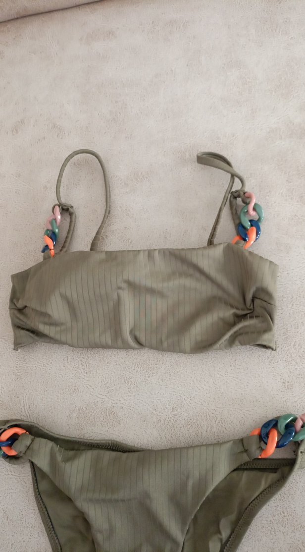 Kadın Haki Mini Bikini Takımı - Görsel 3