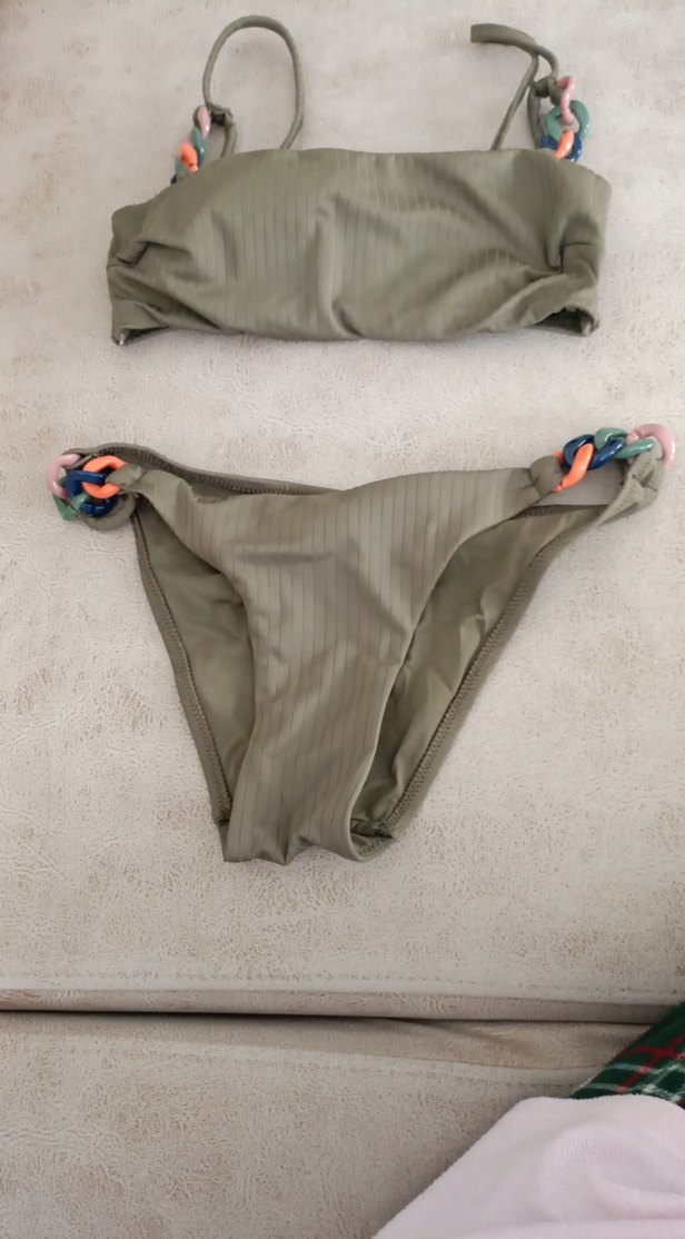 Kadın Haki Mini Bikini Takımı - Görsel 4