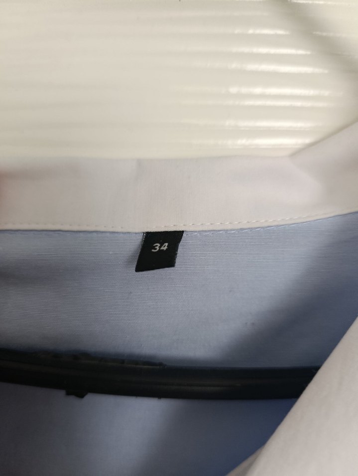 Mavi Pamuklu Düğmeli Mini Gömlek - Görsel 3