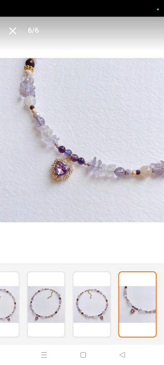 Mor Boncuklu Midi Bohem Kolye - Görsel 2