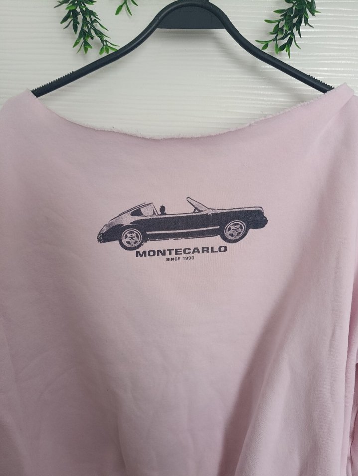 Pembe Baskılı Uzun Kollu Sweatshirt - Görsel 2