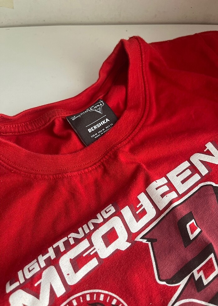 BERSHKA kırmızı mcqueen crop - Görsel 2