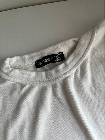 AMBAR beyaz basic üst - Görsel 2