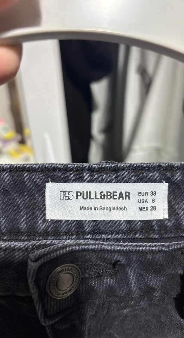 PULL AND BEAR siyah basic wide leg jean - Görsel 3
