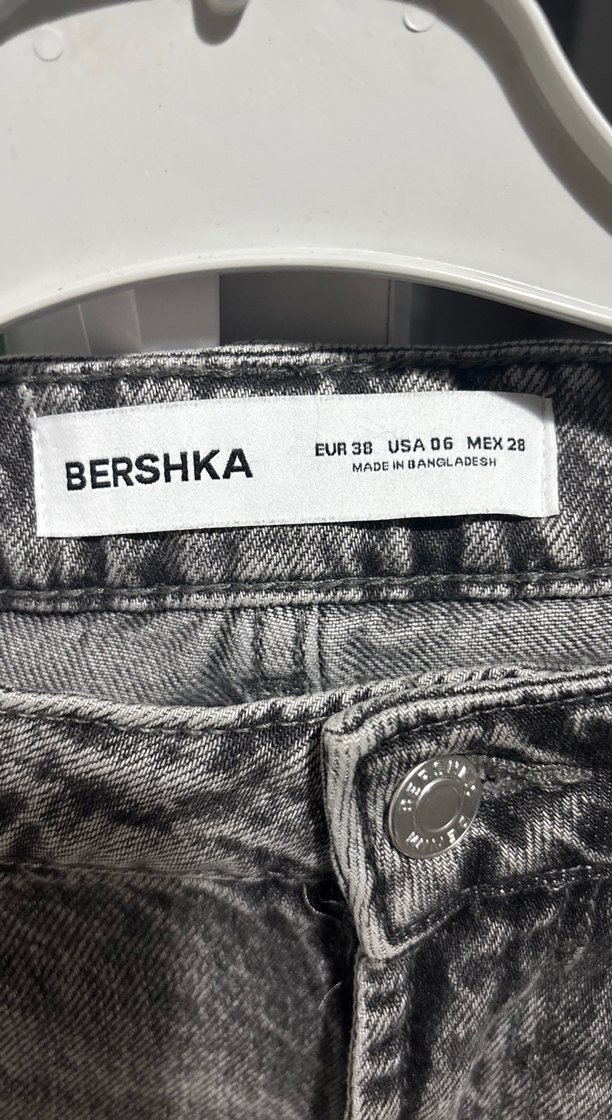 BERSHKA gri baggy jean pantolon - Görsel 3