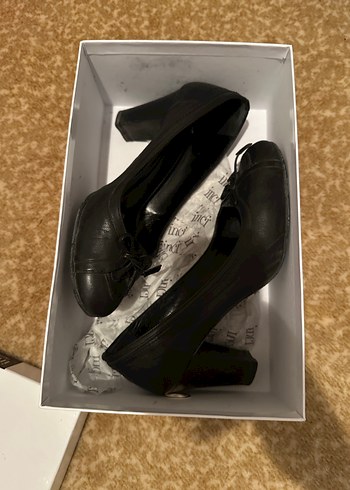 İnci Siyah Stiletto Tokalı Kadın Ayakkabı - Görsel 3