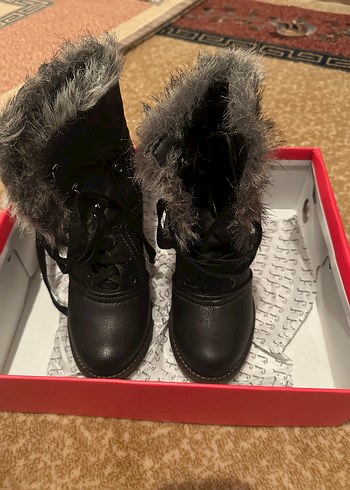 Pierre Cardin Siyah Deri Platform Topuklu Kadın Bot - Görsel 2