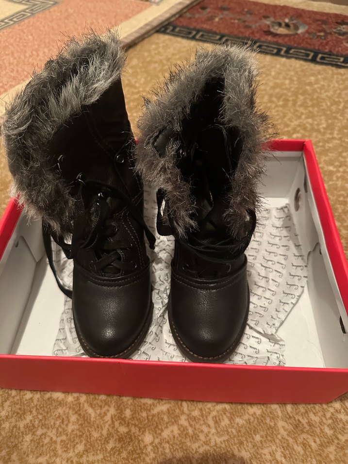 Pierre Cardin Siyah Deri Platform Topuklu Kadın Bot - Görsel 2