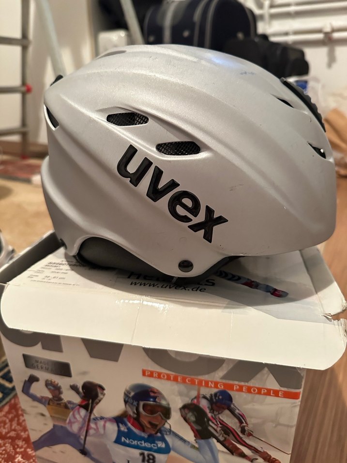 Gri Uves Çocuk Kayak kaskı - Görsel 2