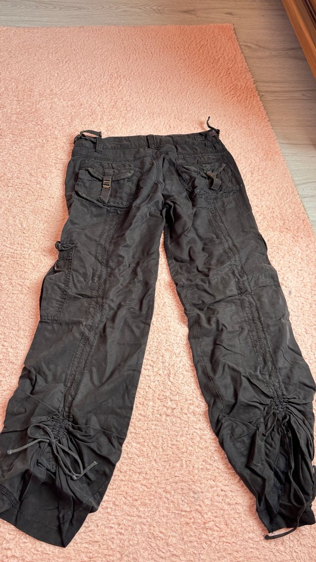 GUESS Siyah Kemerli Grunge Kadın Denim Pantolon - Görsel 5