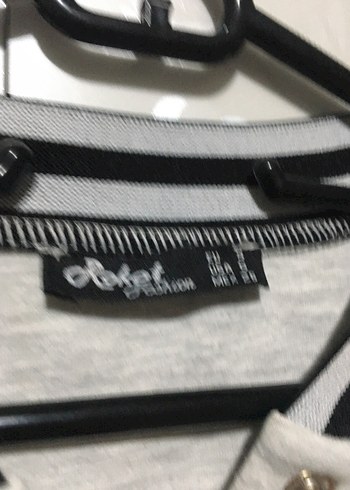 s Beden gri Renk Gri Düğmeli Kadın Sweatshirt Ceket