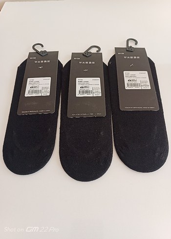Fabrika Erkek Siyah Mini Soket Çorap 3'lü Fabrika