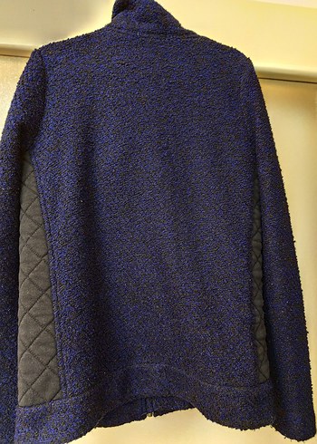 Koyu Mavi Fermuarlı Kadın Ceket - Görsel 2