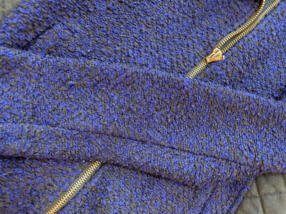 Koyu Mavi Fermuarlı Kadın Ceket - Görsel 5