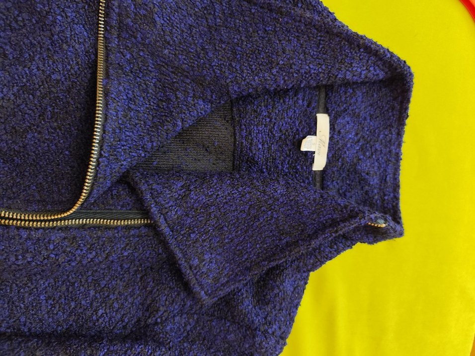 Koyu Mavi Fermuarlı Kadın Ceket - Görsel 3