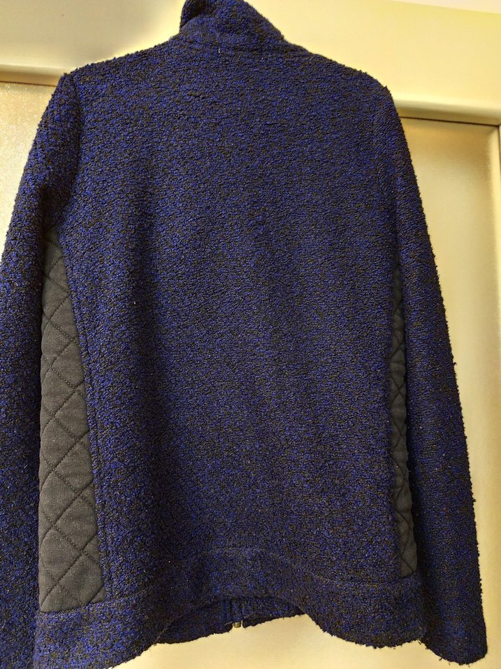 Koyu Mavi Fermuarlı Kadın Ceket - Görsel 2