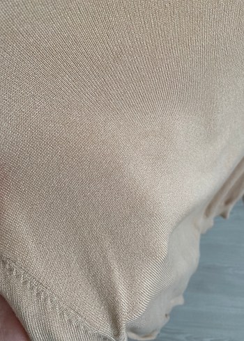 m Beden Bej Düğmeli Kadın Hırka