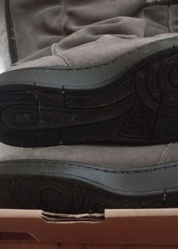 Nike Gri Süet Kadın Dolgu Topuklu Bot