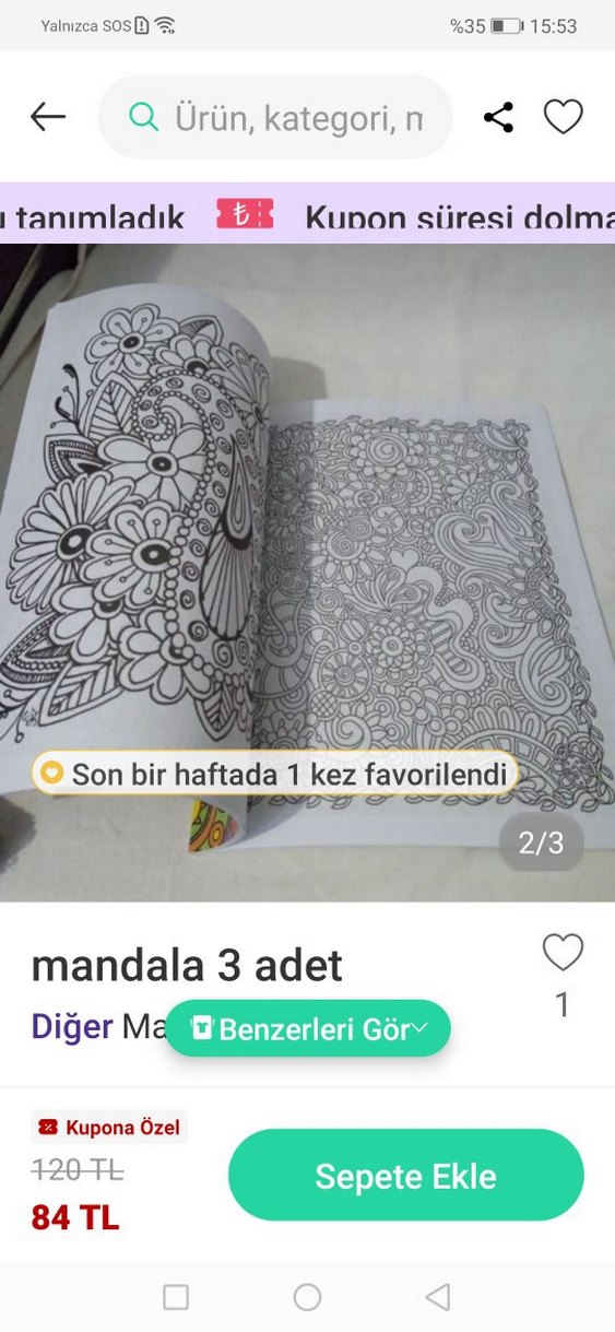 Muhteşem Desenler Boyama Kitabı - Görsel 2