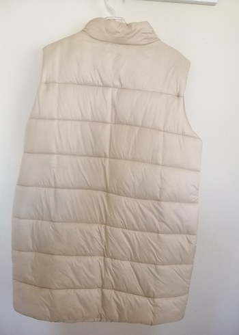 Bej Yüksek Yakalı Fermuarlı Kadın Yelek - Görsel 4