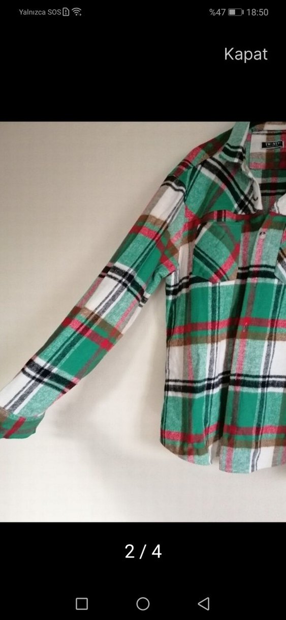 Düğmeli, Uzun Kollu Erkek Gömlek - Görsel 2