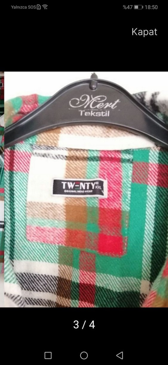 Düğmeli, Uzun Kollu Erkek Gömlek - Görsel 3