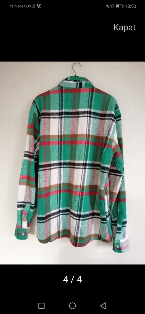 Düğmeli, Uzun Kollu Erkek Gömlek - Görsel 4