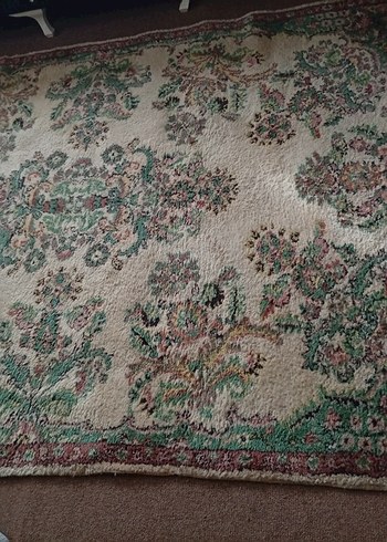 Bohem Çok Renkli Pastel Desenli Antika Isparta yün Halı - Görsel 4