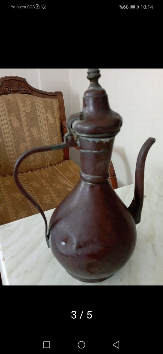 Parlak Kahverengi Antika ibrik - Görsel 5