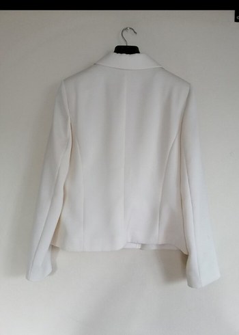 Düğmeli Krem Kadın Blazer Ceket - Görsel 3