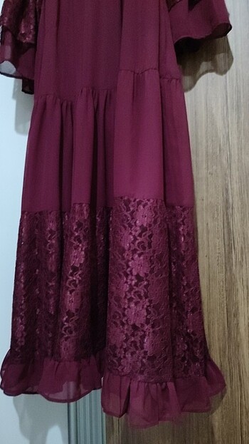 38 Beden Bordo Elbise