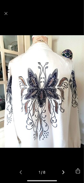 s Beden beyaz Renk Orfeonegro kimono ceket