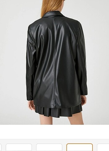 40 Beden siyah Renk Deri blazer ceket