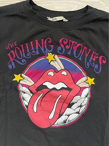 Stradivarius Rolling Stones Crop