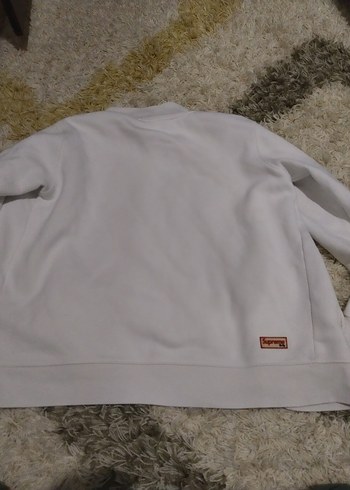 Supreme Beyaz Fermuarlı Erkek Ceket - Görsel 3